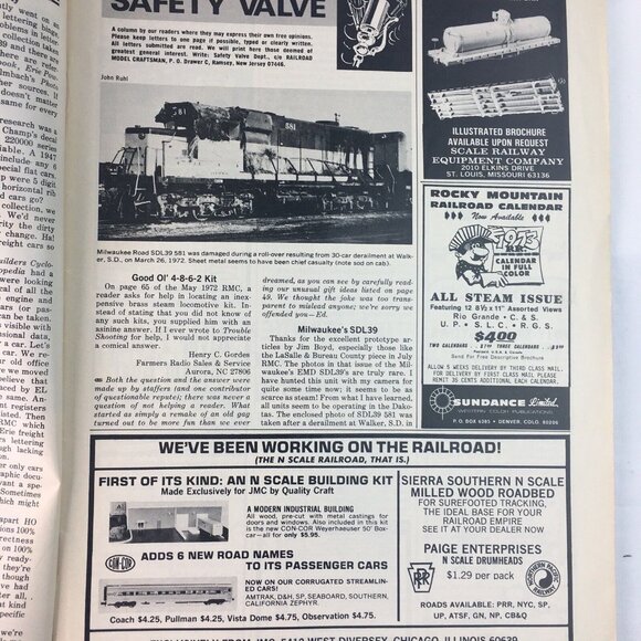 RailRoad Model Magazine Craftsman 1972 Vintage December Train Enthusiast u - Picture 6 of 12